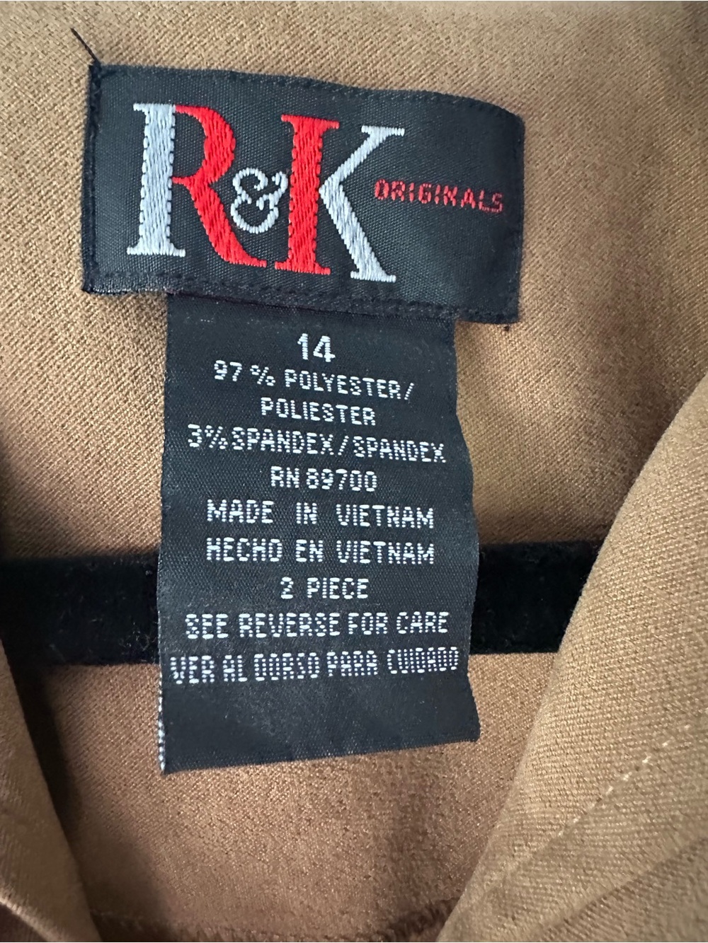 🤎 R&K Originals Brown Faux Suede Blazer Jacket Size 14 - Picture 4 of 7